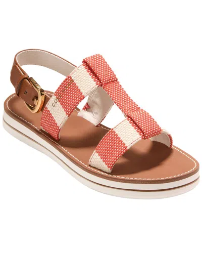 Cole Haan Pich Long Weekender Canvas Sandal In Animal Print