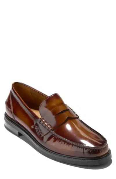 Cole Haan Pinch Prep Penny Loafer In Dark Chocolate Box Brush Off