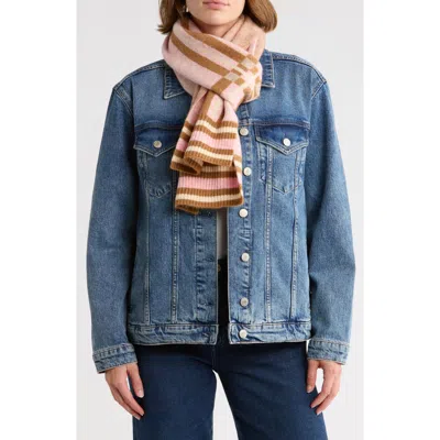 Cole Haan Plaid Cuff Scarf In Pink
