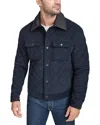 Cole Haan Quilted Corduroy Jacket In Blue
