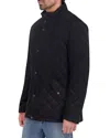 Cole Haan Men's Mockneck Quilted Corduroy Jacket In Black