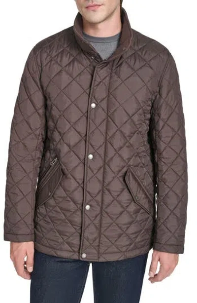 Cole Haan Quilted Jacket In Brown
