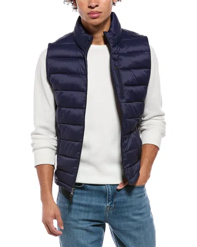 Cole Haan Quilted Vest In Blue