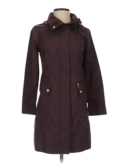 Pre-owned Cole Haan Raincoat In Burgundy