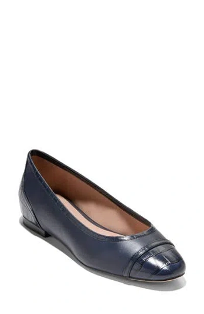 Cole Haan Raquelle Demi Wedge Ballet Flat In Blue