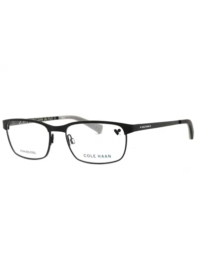 Cole Haan Rectangular Metal Men's Eyeglasses - Ch4022 In Black
