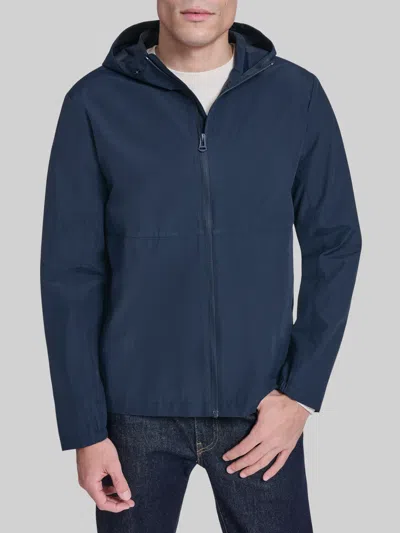 Cole Haan Regular Fit Packable Running Jacket In Blue