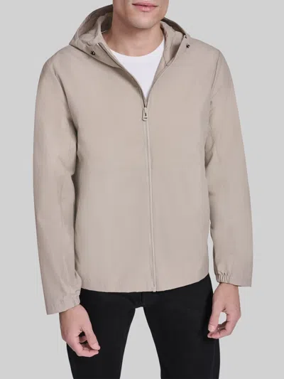 Cole Haan Regular Fit Packable Running Jacket In Neutral