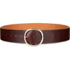 Cole Haan Reversible Centerbar Leather Belt In Brown