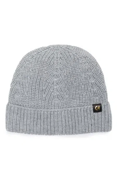 Cole Haan Ribbed Cuffed Beanie In Gray