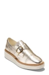 Cole Haan Women's Øriginal Grand Platform Monk Strap Oxfords - Gold Size 9