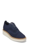 Cole Haan Originalgrand Platform Stitchlite Oxford In Navy Blaze