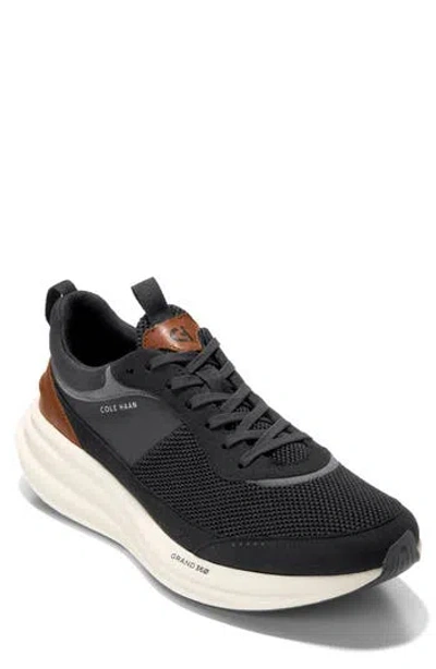 Cole Haan Øriginalgrand Quadstreak Running Shoe In Black/british Tan/ivory