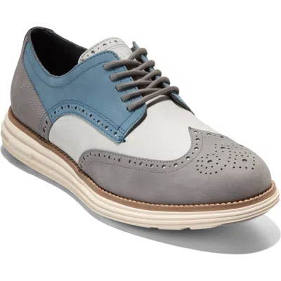 Cole Haan Øriginalgrand Remastered Wingtip Derby Sneaker In Sea Stone Nubuck/glacier