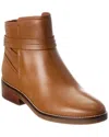 Cole Haan Rosalyn Waterproof Ankle Strap Leather Boot In Brown