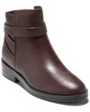 Cole Haan Rosalyn Waterproof Ankle Strap Leather Boot In Burgundy