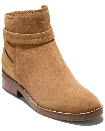 COLE HAAN COLE HAAN ROSALYN WATERPROOF ANKLE STRAP SUEDE BOOT