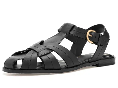 Cole Haan Rosette Fisherman Sandals Women's Sandals Black Leather: 9.5 B - Medium In Red