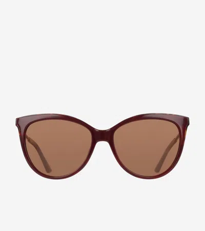 Cole Haan Rounded Cateye Sunglasses - Red Size Osfa