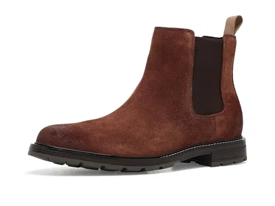 Cole Haan Roundhill Grand Chelsea Boots Men's Boots Chestnut Suede/dark Chocolate/dark Brown Waterproof: 8 D -