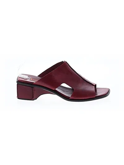Pre-owned Cole Haan Sandals In Burgundy