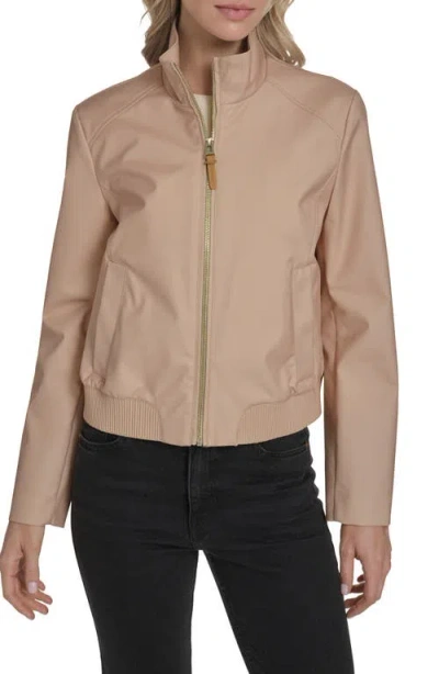 Cole Haan Signature Bomber Rain Jacket In Neutral