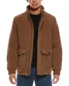 Cole Haan Signature Cole Haan Wool-blend Car Coat In Brown