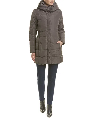 Cole Haan Signature Hooded Down Coat In Brown