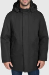 Cole Haan Signature Hooded Raincoat In Black