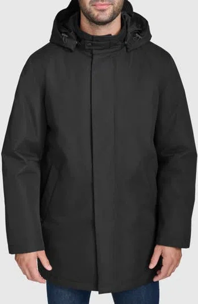 Cole Haan Signature Hooded Raincoat In Black