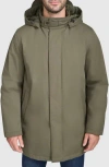 Cole Haan Signature Hooded Raincoat In Olive
