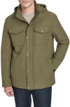 Cole Haan Signature Hooded Waterproof Field Jacket In Green