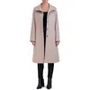 Cole Haan Signature Longline Wool Blend Coat In Stone