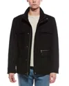 Cole Haan Signature Multipockets Wool-blend Field Coat In Black