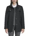 Cole Haan Signature Quilt Belted Jacket In Black