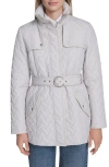 Cole Haan Signature Quilted Coat In Gray