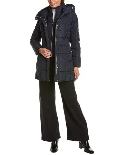 Cole Haan Signature Quilted Down Coat In Blue