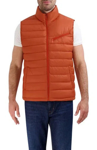 Cole Haan Signature Quilted Puffer Vest In Orange