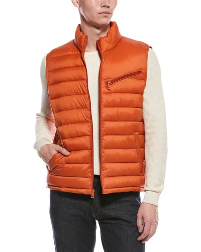 Cole Haan Signature Quilted Vest In Orange
