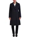Cole Haan Signature Slick Asymmetric Wool-blend Coat In Blue