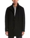 Cole Haan Signature Melton Wool Blend Topcoat In Grey