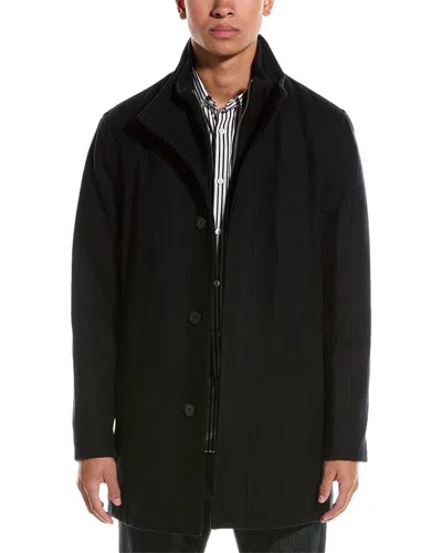 Cole Haan Signature Stand Collar Wool-blend Bomber Coat In Grey