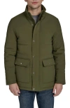 Cole Haan Signature Stretch Crinkle Puffer Jacket In Green