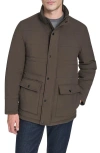 Cole Haan Signature Stretch Crinkle Quilted Jacket In Green