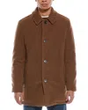 Cole Haan Signature Wool-blend Car Coat In Brown