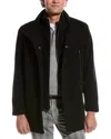 Cole Haan Signature Wool-blend Carcoat In Blue