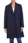 Cole Haan Signature Wool Blend Coat In Navy