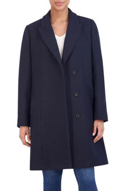 Cole Haan Signature Wool Blend Coat In Navy