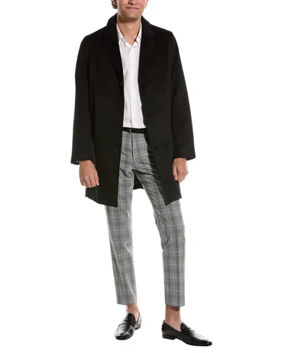 Cole Haan Signature Wool-blend Overcoat In Black