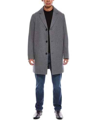 Cole Haan Signature Wool-blend Overcoat In Gray
